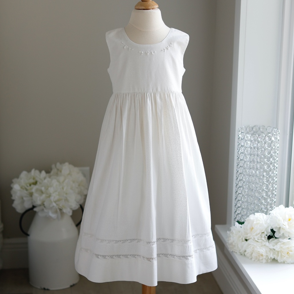 Strasburg Dress NWOT Ivory/White Cotton Lace size 10 Vacation Beach Portrait